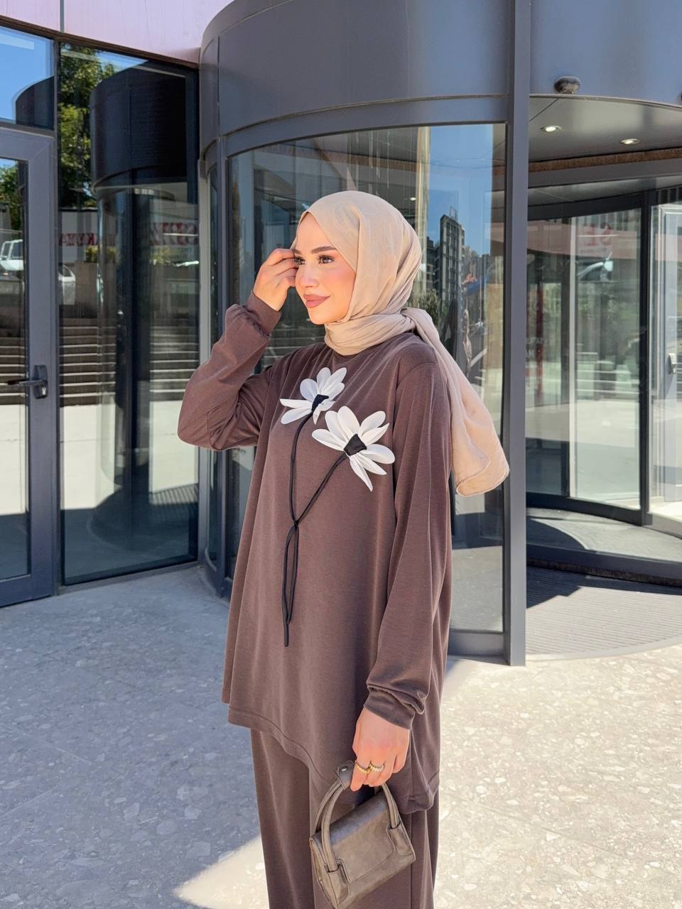 1016 Lavin Tencel Çiçek Takım