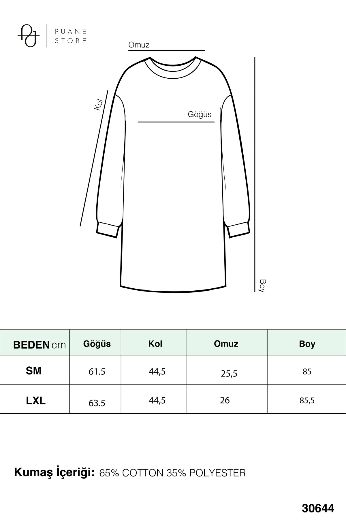 Soul Kısa Basic Tunik - 30644