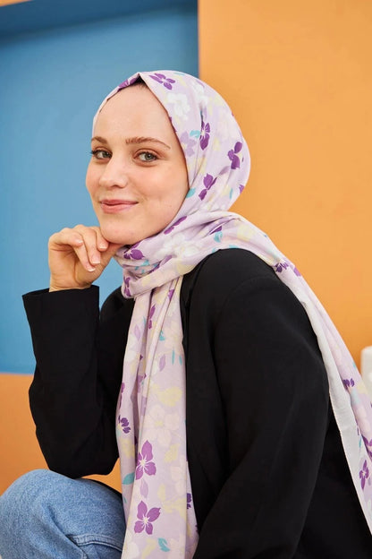 Amelia Desenli Pamuk Şal - 3025