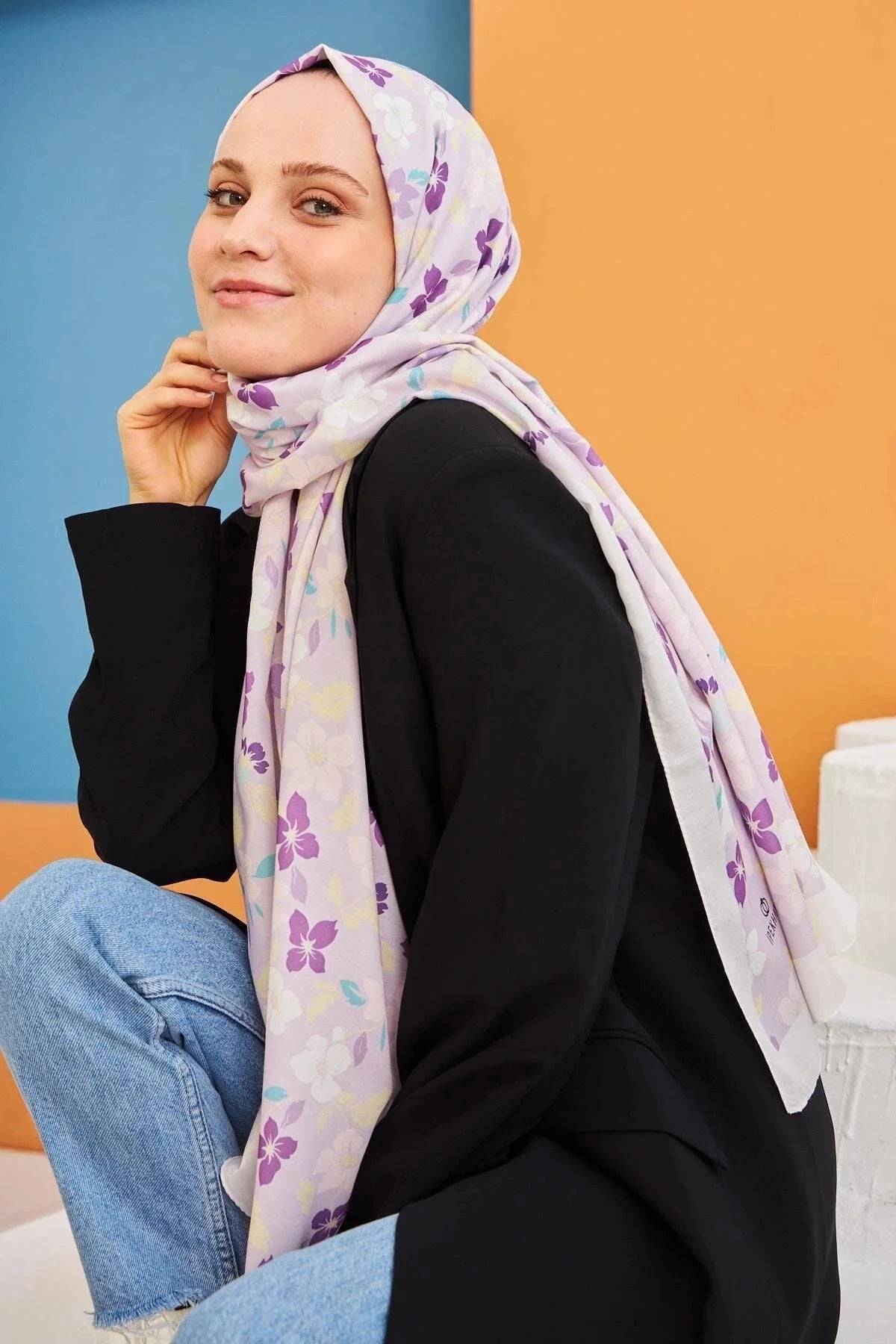 Amelia Desenli Pamuk Şal - 3025