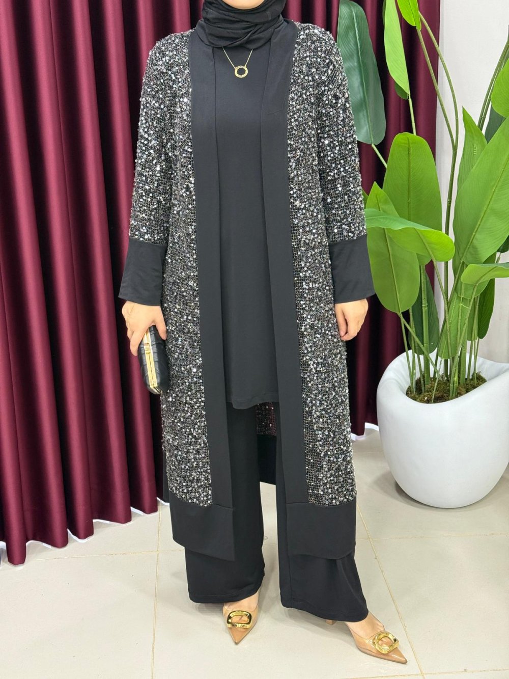 Sequin Embellished 3-Piece Set