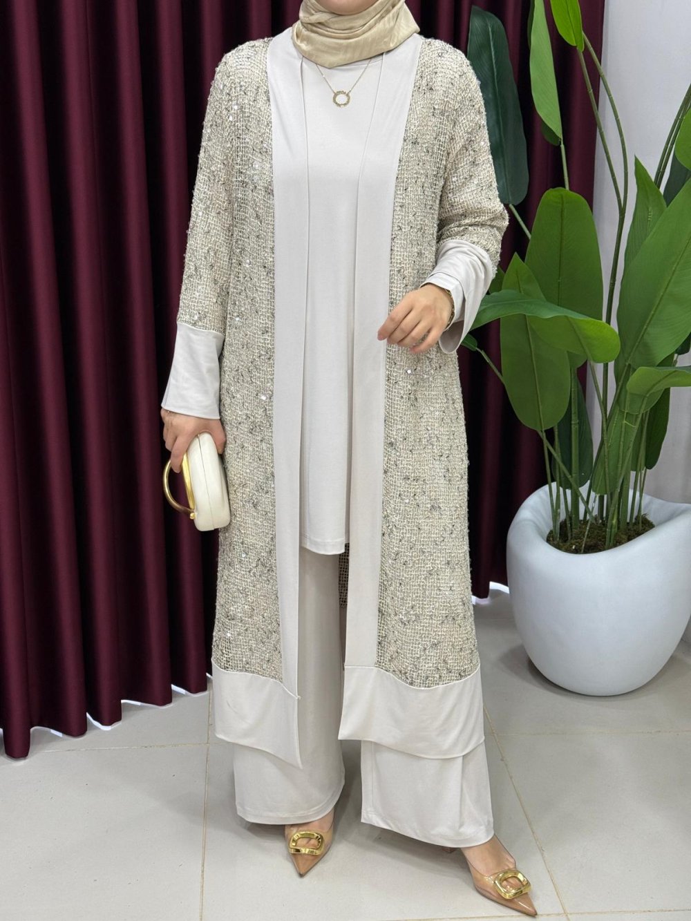 Sequin Embellished 3-Piece Set