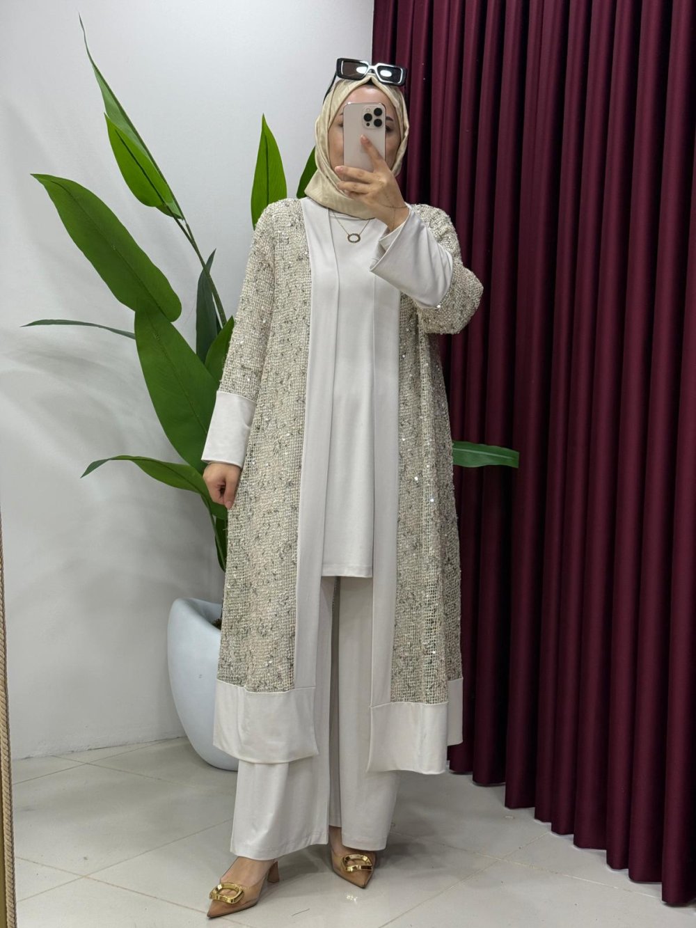 Sequin Embellished 3-Piece Set