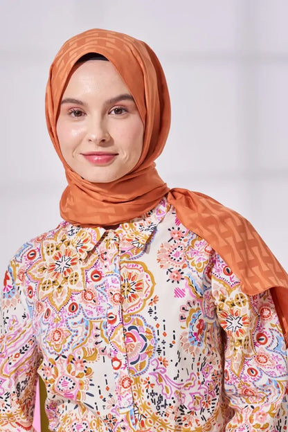 Silk Jacquard Shawl Vector Pattern