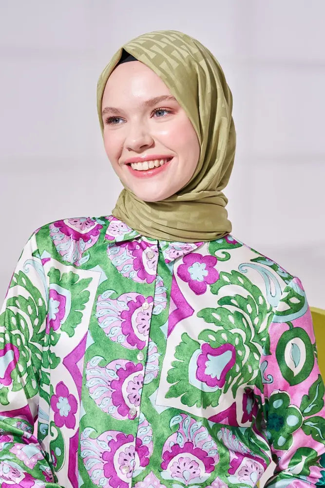 Silk Jacquard Shawl Vector Pattern