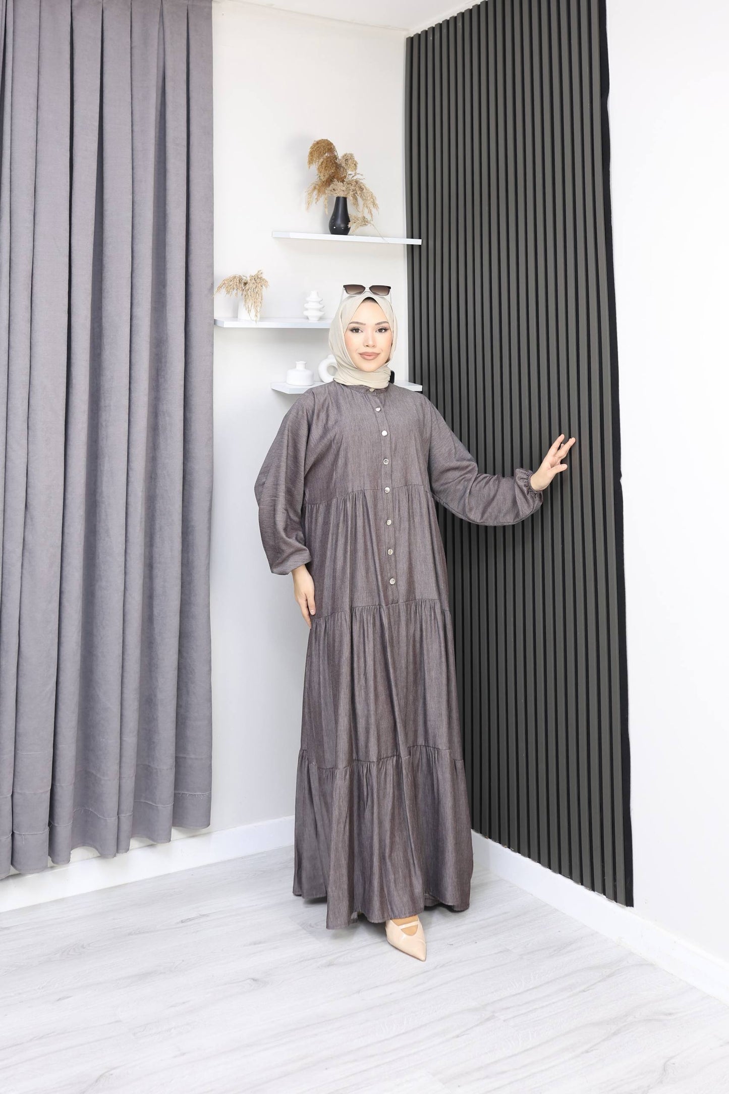 1860 Tencel Uzun Elbise