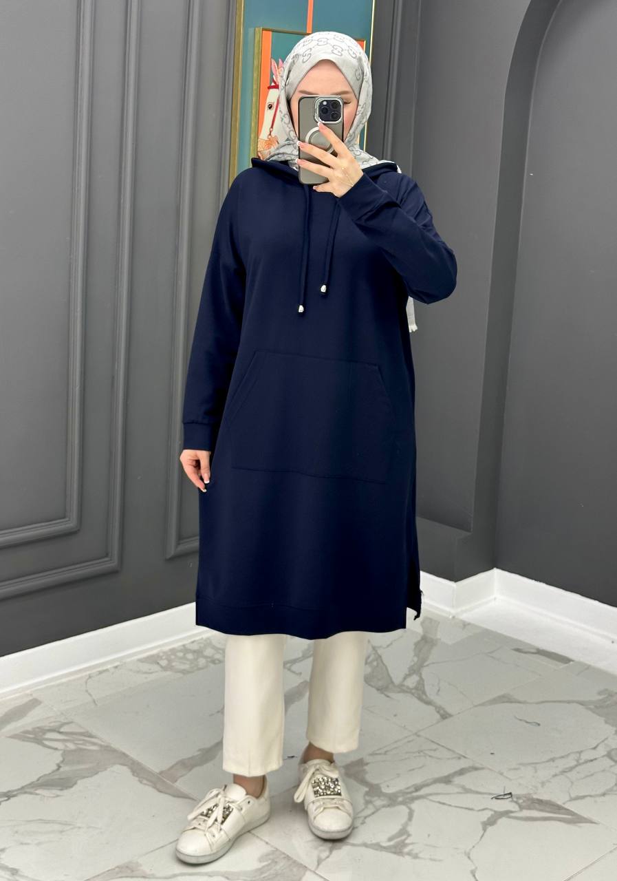 Hooded Sport Tunic with Pockets