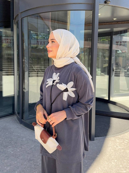 1016 Lavin Tencel Çiçek Takım