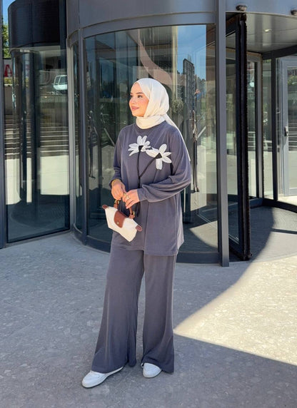 1016 Lavin Tencel Çiçek Takım