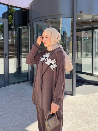 1016 Lavin Tencel Çiçek Takım