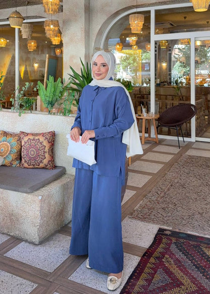 1026 Asu Bol Pantolon Model Takım